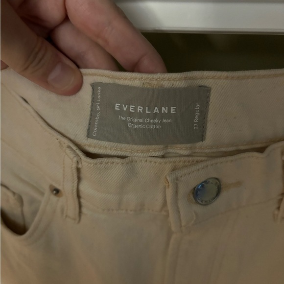 Everlane The Original Cheeky Jean Ecru Straight Fit Low Stretch 27 - Picture 4 of 5
